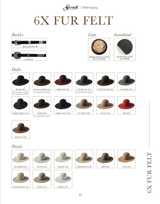 SERRATELLI 6X BLACK - OPEN CROWN