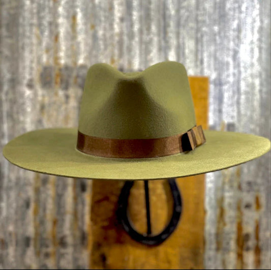 OLIVE Pinch Front Fedora Style Wool Hat