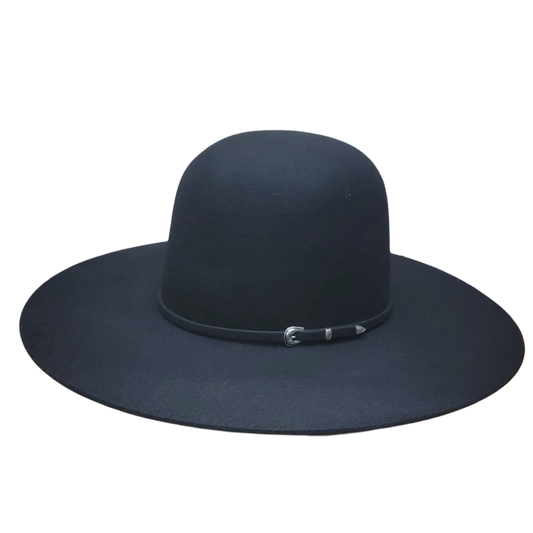 RODEO KING BLACK 3X 4-1/2" BRIM OPEN CROWN