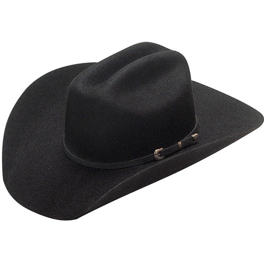 DALLAS TWISTER 4" BRIM 2X WOOL- BLACK